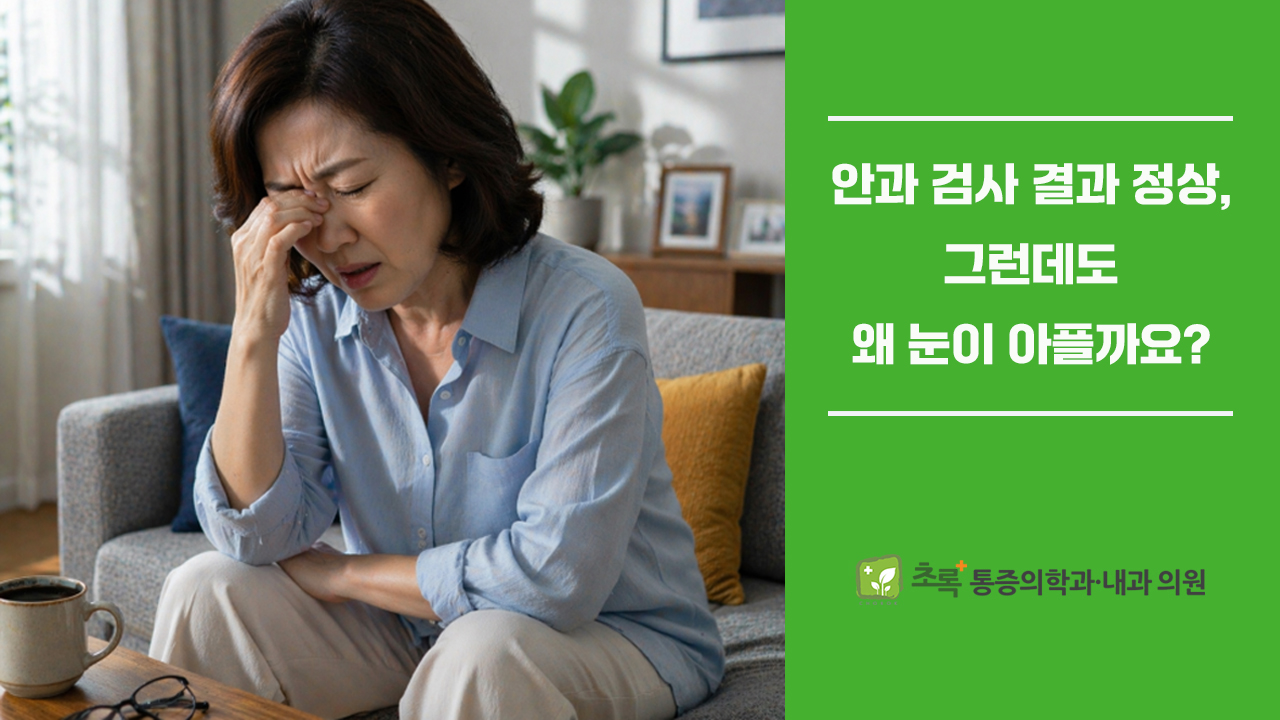 안과 검사 결과 정상인데도 안구 통증 있으신가요?